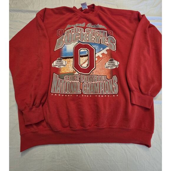 Ohio State Buckeyes 2002 Football Gildan Men's Size Xl Crewneck Sweatshirt - Picture 1 of 6